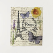 Vintager, rustikaler Schmetterlingsturm Wandteppich (Vorderseite)