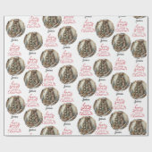 Vintager rustikaler Weihnachtsbaum - individualisi Geschenkpapier (Flach)