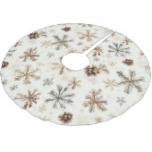 Vintager rustikaler Weihnachtsbaumrock, Kiefernzap Polyester Weihnachtsbaumdecke (Schrägansicht)