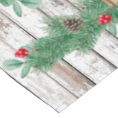 Vintager rustikaler Weißholzstar Weihnachten Tischdecke (Schrägansicht)