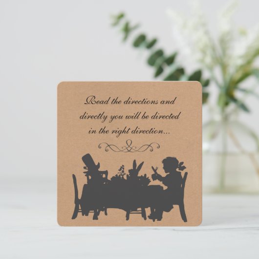 Vintager rustikaler wütender einladung (Stehend Vorderseite)