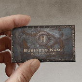 Vintager Rusty Metal Handyman Repair Contractor Visitenkarte