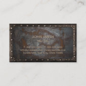 Vintager Rusty Metal Handyman Repair Contractor Visitenkarte (Rückseite)