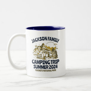 Vintager RV Caravan Family Wiedersehen Camping Tri Zweifarbige Tasse