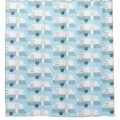 Vintager RV-Wohnmobil Duschvorhang (Vorderseite)