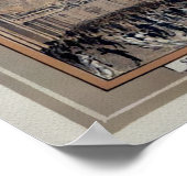 Vintager Saal am Meer Werbung Poster (Ecke)