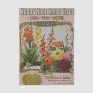 Vintager Saatgutkatalog Holz's High Grade Seeds, 1 Seidenpapier