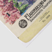 Vintager Saatgutverpackung Larkspur und Hinweise Seidenpapier (Detail)