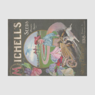 Vintager Saatkatalog 1904 Michell's Pflanze Seeds Seidenpapier