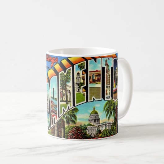 Vintager Sacramento CA Kaffeetasse (VorderseiteRechts)