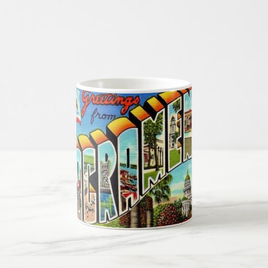 Vintager Sacramento CA Kaffeetasse (Mittel)