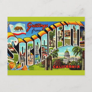 Vintager Sacramento CA Postkarte