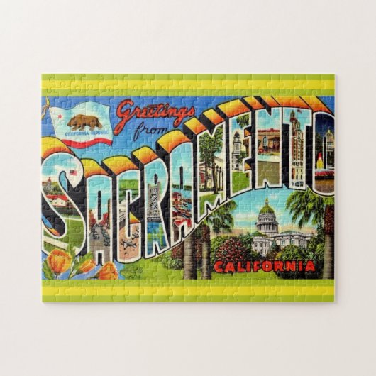 Vintager Sacramento CA Puzzle (Horizontal)