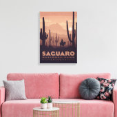 Vintager Saguaro Nationalpark Canvas Leinwanddruck (Insitu (Wohnzimmer))