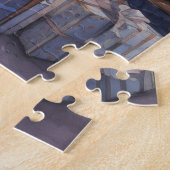 Vintager Salon Weihnachtsbaum Kamin Puzzle (Seite)