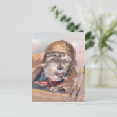 Vintager Salty Sea Hund Postkarte (Stehend Vorderseite)