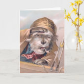 Vintager Salty Sea Hund wird bald gut Karte (Gelbe Blume)