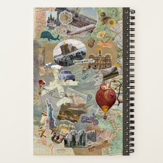 Vintager Sammelreiseplan Notizblock (Rückseite)