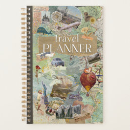 Vintager Sammelreiseplan Planer