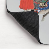 Vintager Samurai auf Pferderuecken, C. 1878 Mousepad (Ecke)