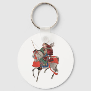 Vintager Samurai auf Pferderuecken, C. 1878 Schlüsselanhänger