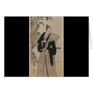 Vintager Samurai mit Bambus circa 1700s