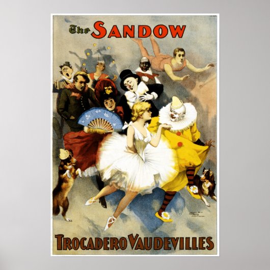 Vintager Sandow Trocadero Vaudeville Performance Poster (Vorne)