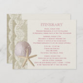 Vintager Sandstrand Begleitkarte (Vorne/Hinten)