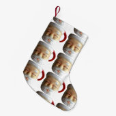 Vintager Sankt-Tassen-WeihnachtsStrumpf (Blinken) Kleiner Weihnachtsstrumpf (Vorderansicht (hängend))