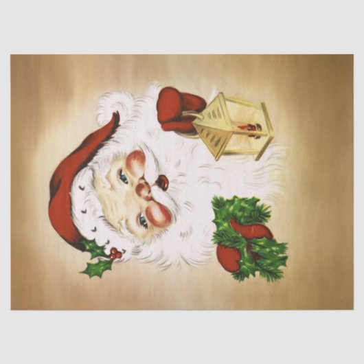 Vintager Santa 2 Seidenpapier (Vorderseite)