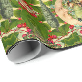 Vintager Santa 30 Zoll x 6 Zoll Geschenkpapier (Rolleneckpunkt)