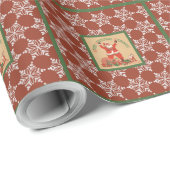 Vintager Santa 36 Geschenkpapier (Rolleneckpunkt)
