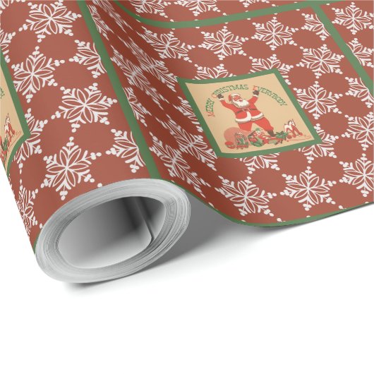 Vintager Santa 36 Geschenkpapier (Rolleneckpunkt)