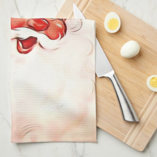 Vintager Santa 4 Geschirrtuch (Viertel Falte)