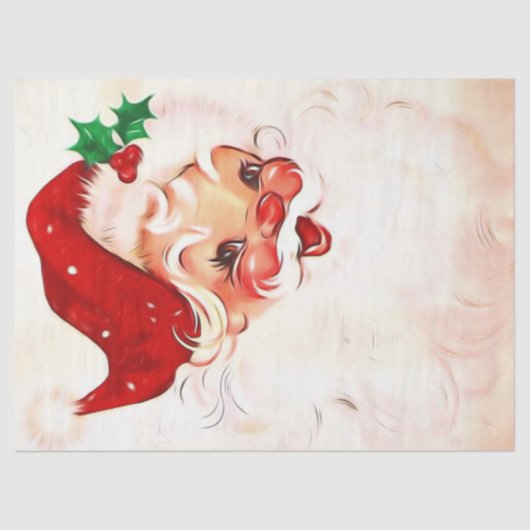 Vintager Santa 4 Seidenpapier (Vorderseite)