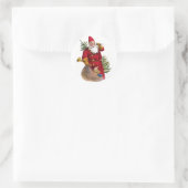 Vintager Santa-Aufkleber Runder Aufkleber (Tasche)