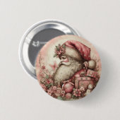 Vintager Santa-Button Button (Vorne & Hinten)