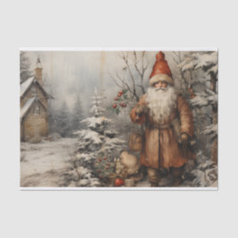 Vintager Santa Claus Decoupage Seidenpapier