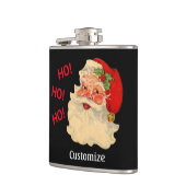Vintager Santa Claus gegenüber Vinyl Wrapped Flask Flachmann (Links)