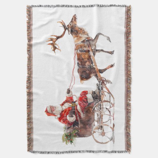 Vintager Santa-Claus im Schnee Decke (Vorderseite Vertikal)