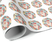 Vintager Santa Claus Magic Geschenkpapier (Rolleneckpunkt)