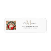 Vintager Santa Claus Monogram Rücksendeadresse (Vorne)