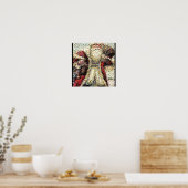 Vintager Santa Claus Montage Poster (Küche)