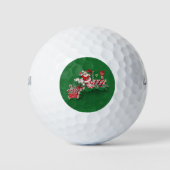Vintager Santa Claus Peppermint Candy Train Golfball (Vorderseite)