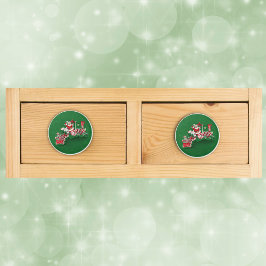 Vintager Santa Claus Peppermint Candy Train Keramikknauf