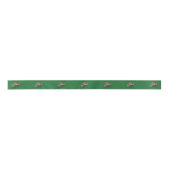 Vintager Santa Claus Peppermint Candy Train Satinband (Vorderseite)