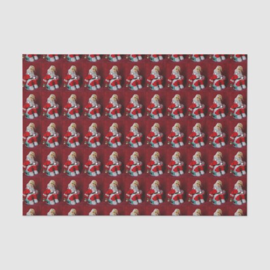 Vintager Santa Claus Toy Seidenpapier (Vorderseite)
