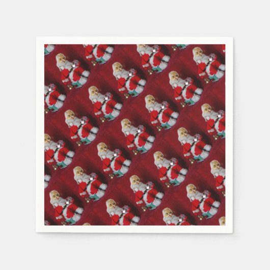 Vintager Santa Claus Toy Serviette (Vorderseite)
