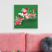 Vintager Santa Clause Candy Train Leinwanddruck (Insitu (Wohnzimmer))