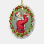 Vintager Santa Fixing Keramik Ornament (Rechts)